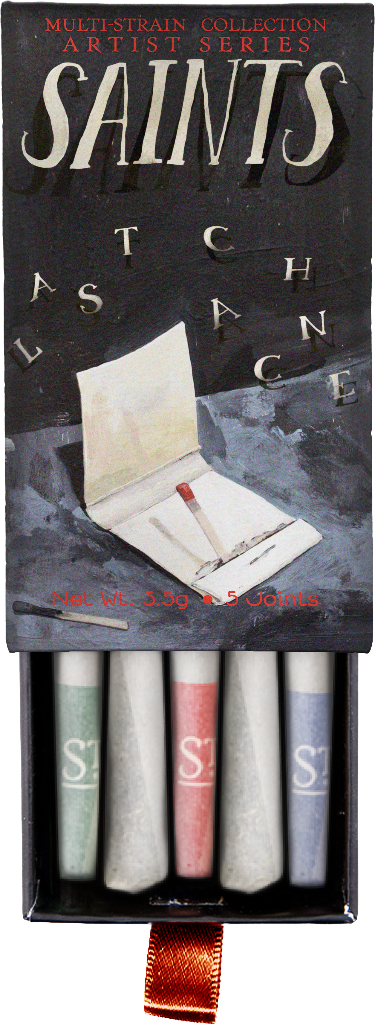 Saints x Gallery Ergo Brandon Vosika Artist Series Multi-Strain Pre-Rolls (3.5g, Mixed Strain)
