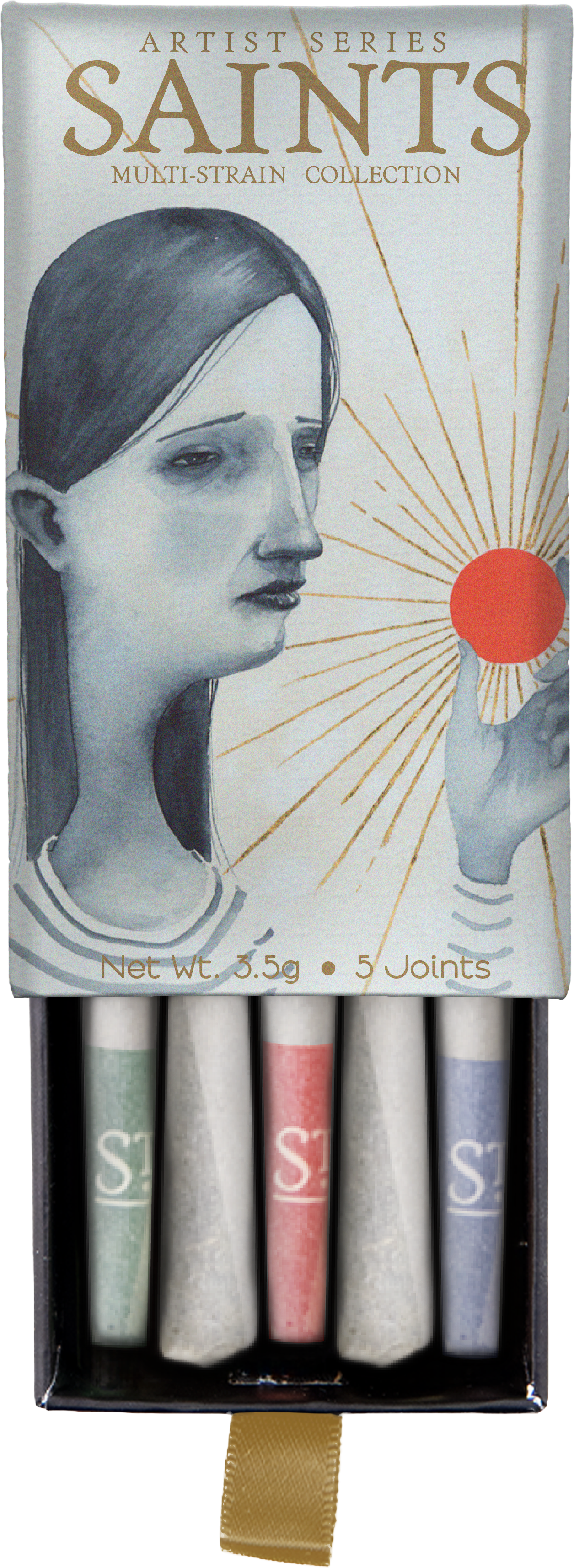 Saints x Gallery Ergo Graham Franciose Artist Series Multi-Strain Pre-Rolls (3.5g, Mixed Strain)