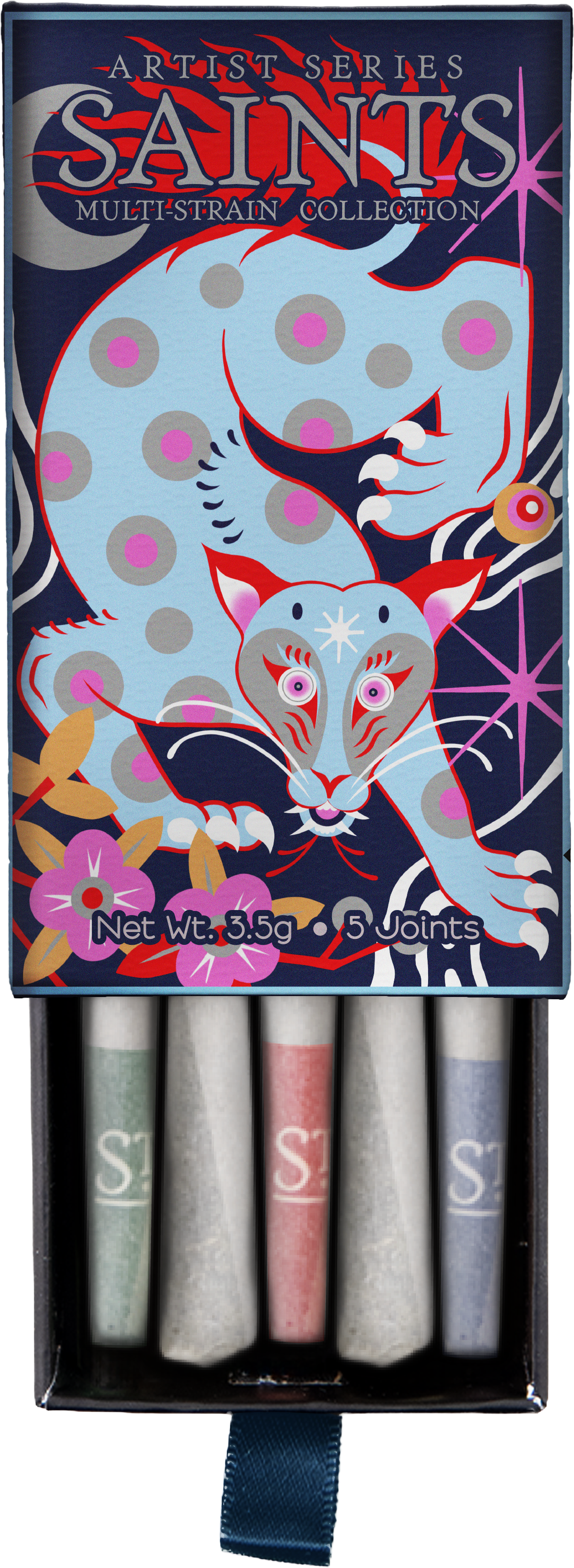 Saints x Gallery Ergo Stevie Shao Artist Series Multi-Strain Pre-Rolls (3.5g, Mixed Strain)