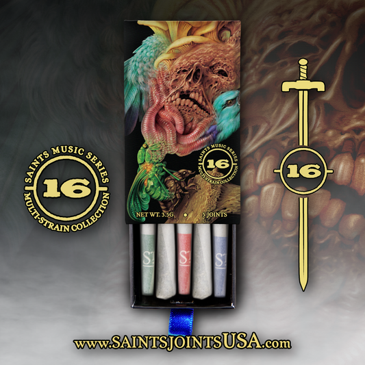 Saints x 16 Music Series 001 Multi-Strain Pre-Rolls (3.5g, Mixed Strain)