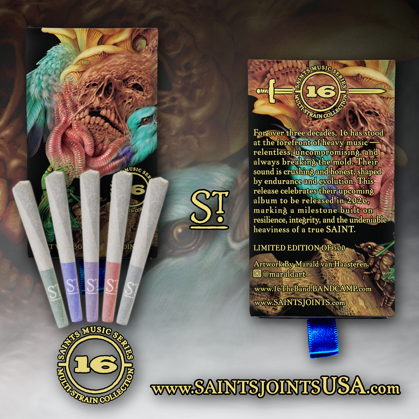 Saints x 16 Music Series 001 Multi-Strain Pre-Rolls (3.5g, Mixed Strain)