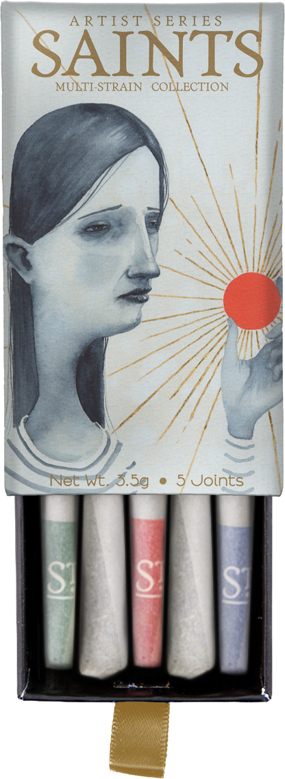 Saints x Gallery Ergo Graham Franciose Artist Series Multi-Strain Pre-Rolls (3.5g, Mixed Strain)