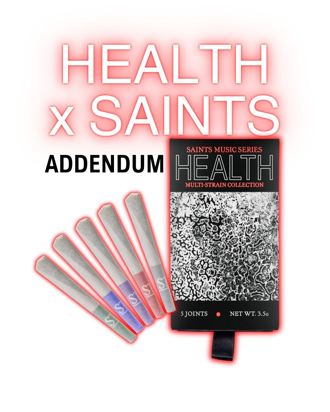 Saints x Health: ADDENDUM- Music Series Multi-Strain Pre-Rolls (3.5g, Mixed Strain)