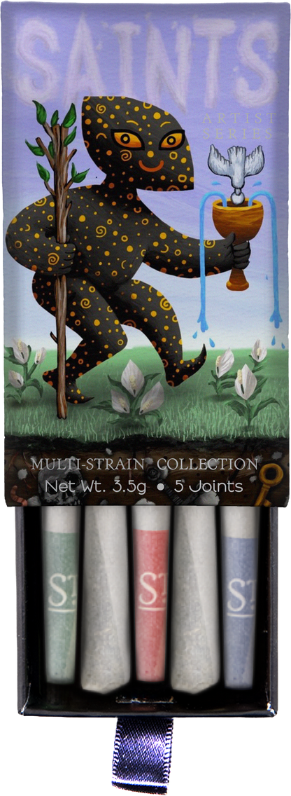 Saints x Gallery Ergo Ian 'Bub' Davis Artist Series Multi-Strain Pre-Rolls (3.5g, Mixed Strain)