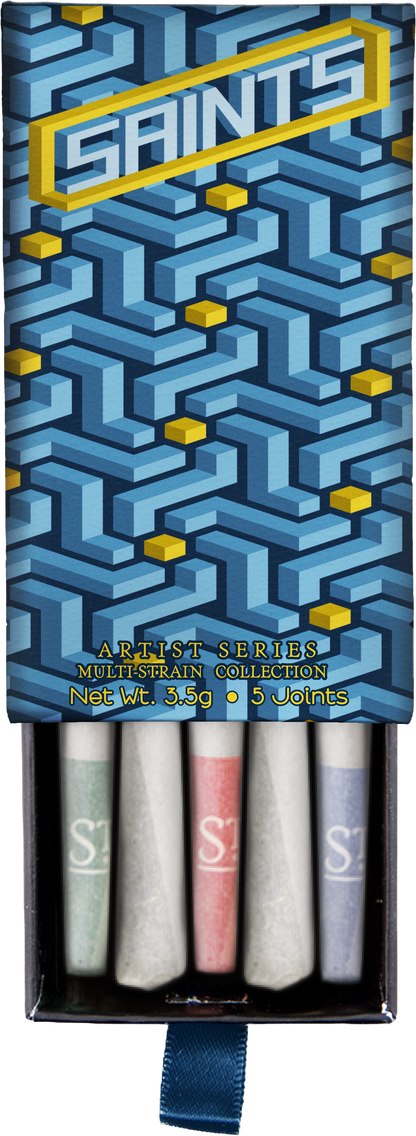 Saints x Gallery Ergo Matt Midgley Artist Series Multi-Strain Pre-Rolls (3.5g, Mixed Strain)