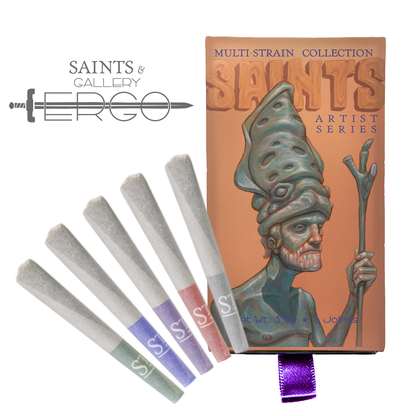 Saints x Gallery Ergo Alexander Halladay Artist Series Multi-Strain Pre-Rolls (3.5g, Mixed Strain)