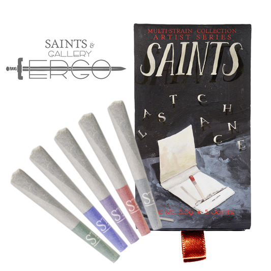 Saints x Gallery Ergo Brandon Vosika Artist Series Multi-Strain Pre-Rolls (3.5g, Mixed Strain)