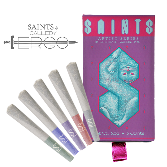 Saints x Gallery Ergo Casey Weldon Artist Series Multi-Strain Pre-Rolls (3.5g, Mixed Strain)