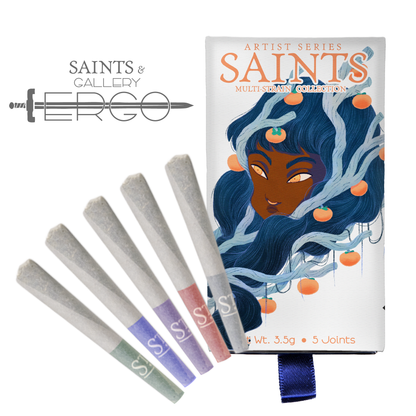 Saints x Gallery Ergo Jordan Goshe Artist Series Multi-Strain Pre-Rolls (3.5g, Mixed Strain)