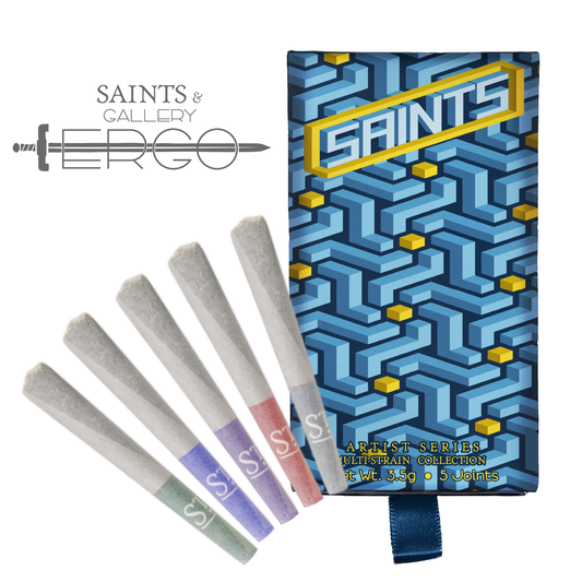 Saints x Gallery Ergo Matt Midgley Artist Series Multi-Strain Pre-Rolls (3.5g, Mixed Strain)