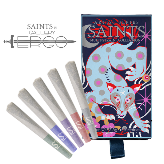Saints x Gallery Ergo Stevie Shao Artist Series Multi-Strain Pre-Rolls (3.5g, Mixed Strain)