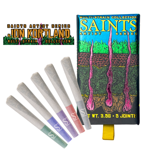 Saints x John Kortland Artist Series Multi-Strain Pre-Rolls (3.5g, Mixed Strain)