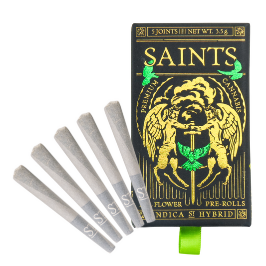 Saints Indica Hybrid Pre-Rolls (3.5g, Single Strain)