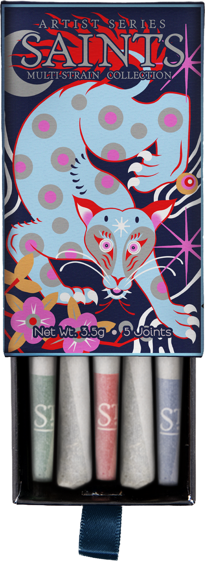 Saints x Gallery Ergo Stevie Shao Artist Series Multi-Strain Pre-Rolls (3.5g, Mixed Strain)