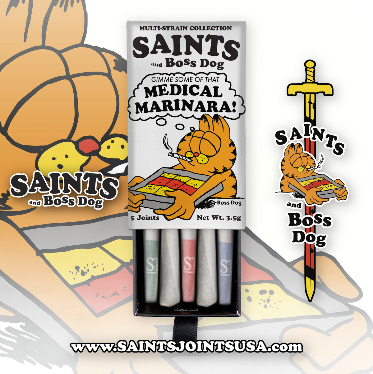 🍝💨 Saints x Boss Dog Multi-Strain Pre-Rolls (3.5g, Mixed Strain)